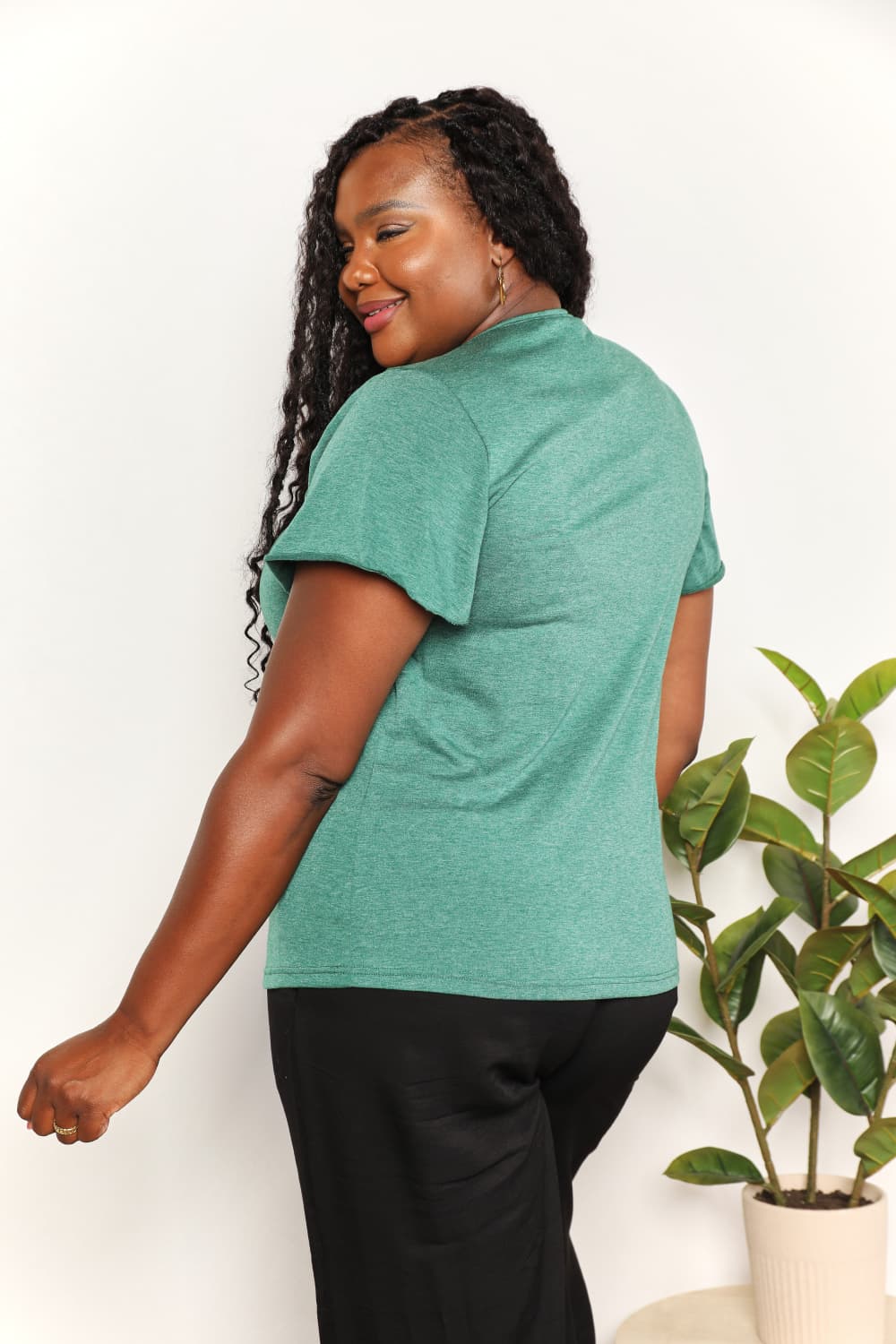Ruched Short Sleeve Top