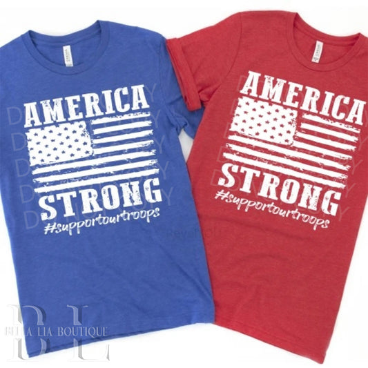 America Strong Men's Graphic Tee - Bella Lia Boutique