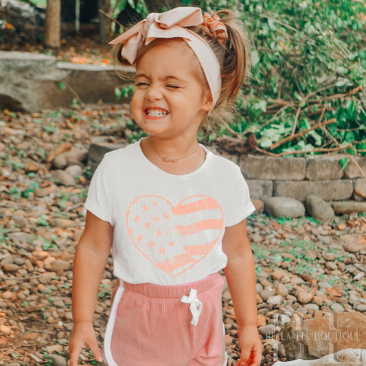 American Heart Toddler and Youth Tee - Bella Lia Boutique