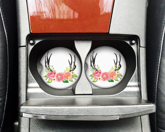 Antlers Car Coasters - Bella Lia Boutique