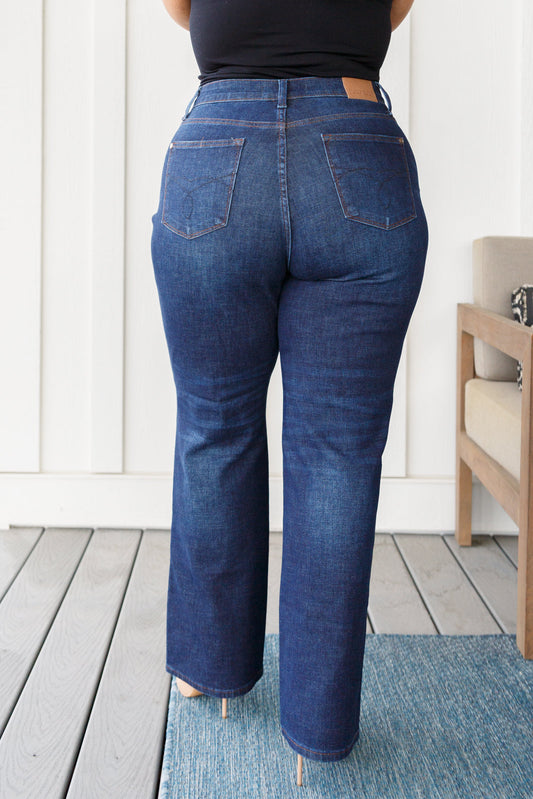Arlo High-Rise Button-Fly Straight Jeans | Judy Blue