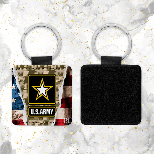 U.S. Army Leather Keychain - Bella Lia Boutique