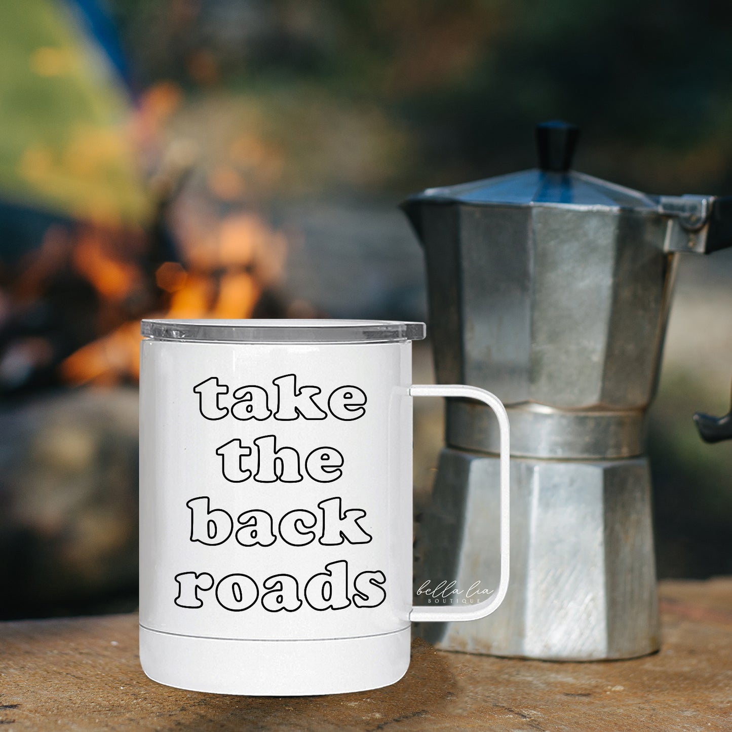 Take the Back Roads Travel Camping Mug | 12 oz - Bella Lia Boutique