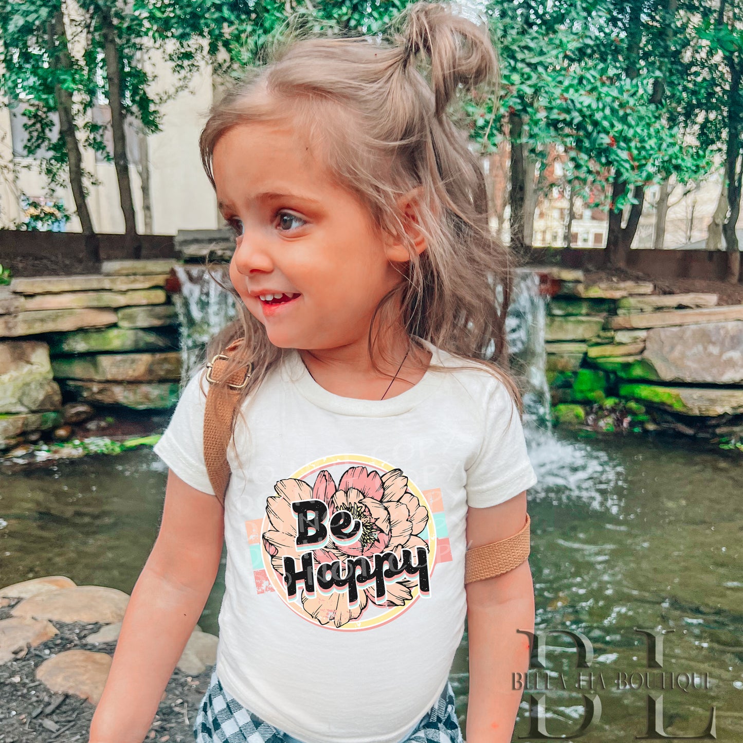 Be Happy Toddler and Youth Tee - Bella Lia Boutique