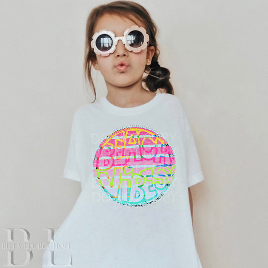 Beach Vibes Toddler and Youth Tee - Bella Lia Boutique