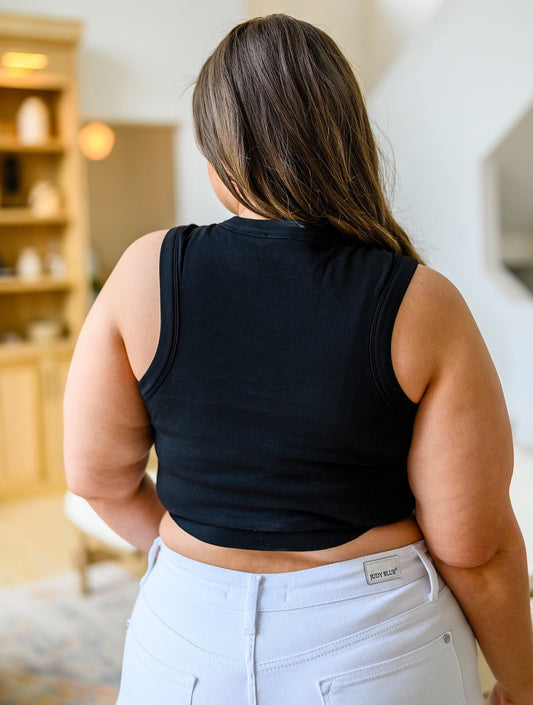Best Friends Cropped Tank | Black