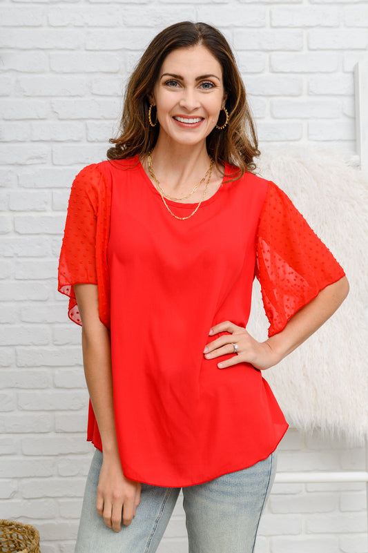 Best Of My Love Blouse | Red - Bella Lia Boutique
