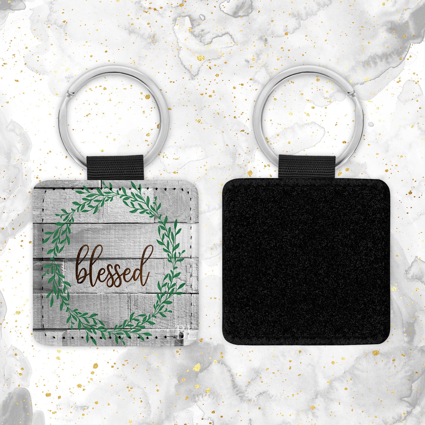 Blessed Leather Keychain - Bella Lia Boutique