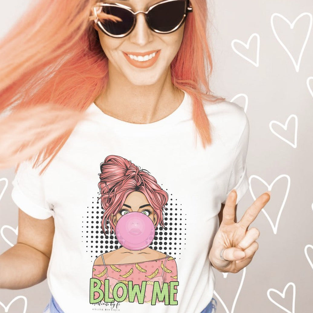 Blow Me Adult Graphic Tee - Bella Lia Boutique