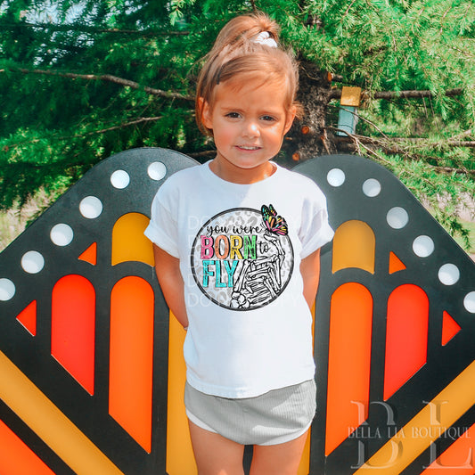 Born to Fly Toddler and Youth Tee - Bella Lia Boutique