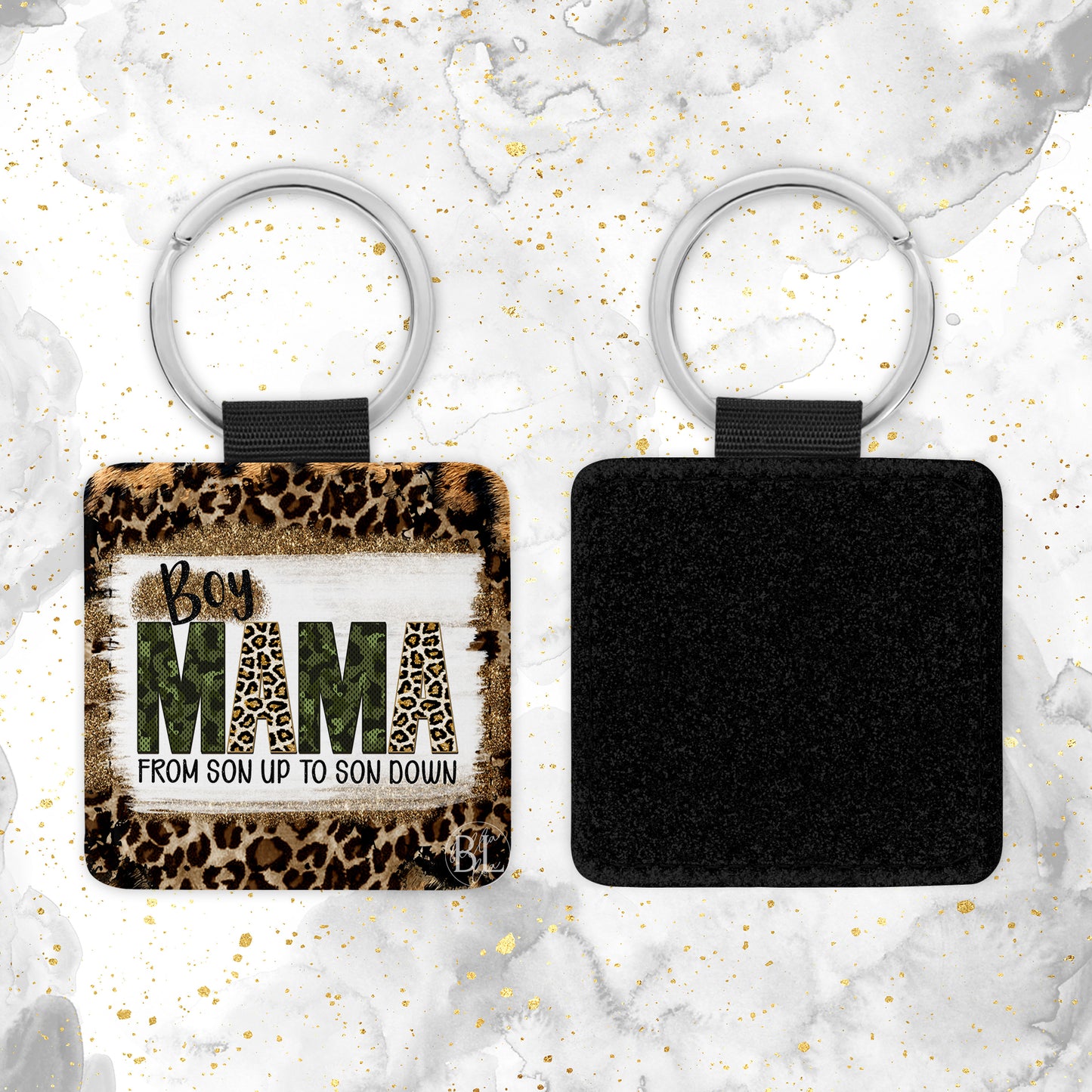 Boy Mama Leather Keychain - Bella Lia Boutique