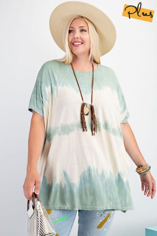 Wave Washed Sheer Rayon Knit Top - Bella Lia Boutique