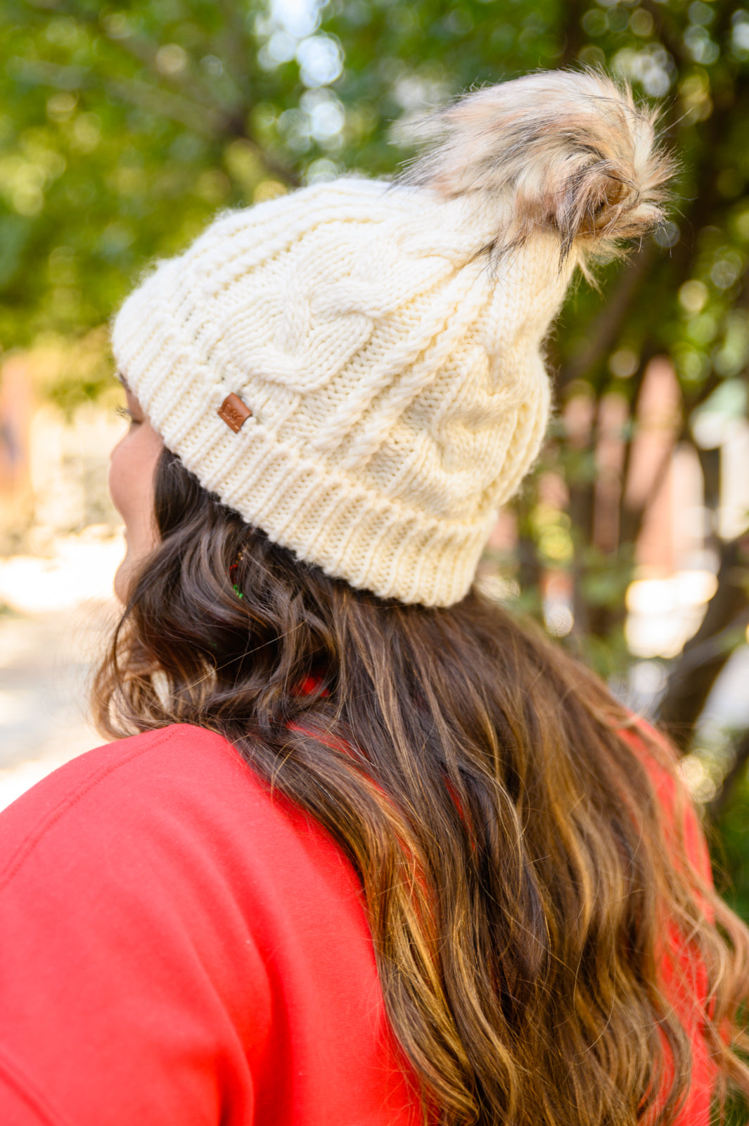 Cable Knit Cuffed Beanie | Ivory - Bella Lia Boutique