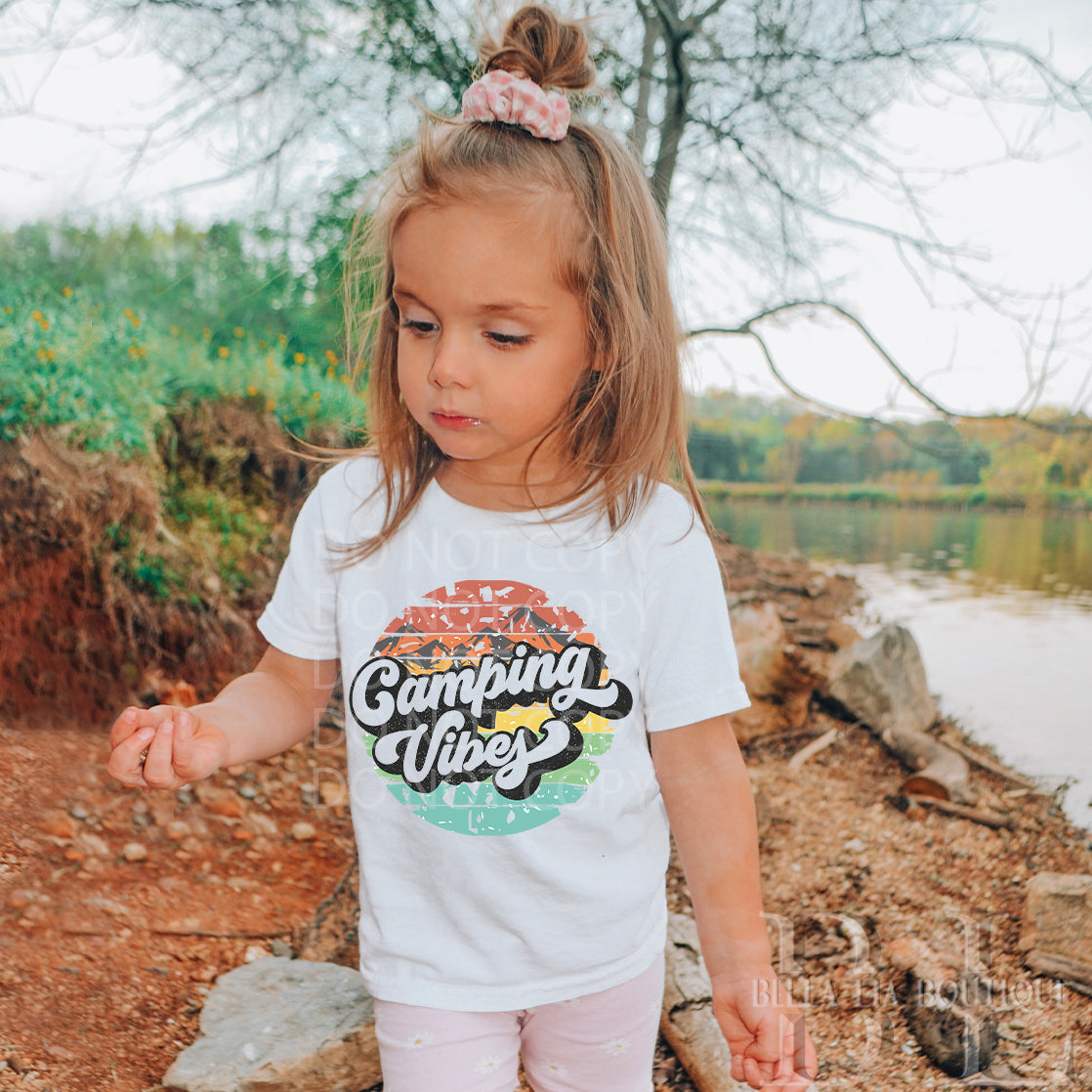 Camping Vibes Toddler and Youth Tee - Bella Lia Boutique