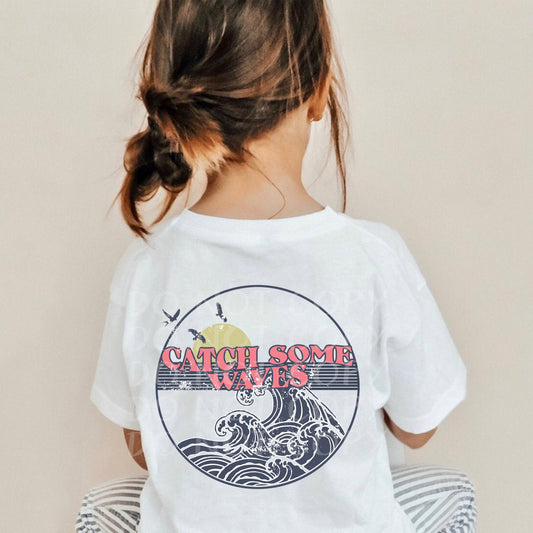 Catch Some Waves Toddler and Youth Tee - Bella Lia Boutique