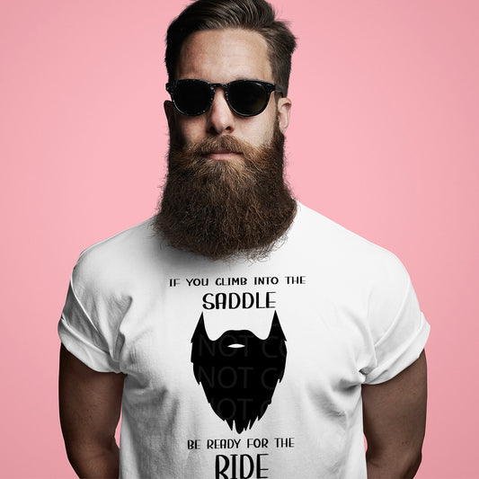 NSFW Climb Into the Saddle Beard Men's Graphic Tee - Bella Lia Boutique