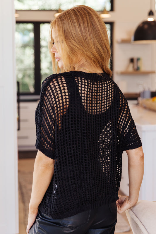 Coastal Dreams Fishnet Top | Black