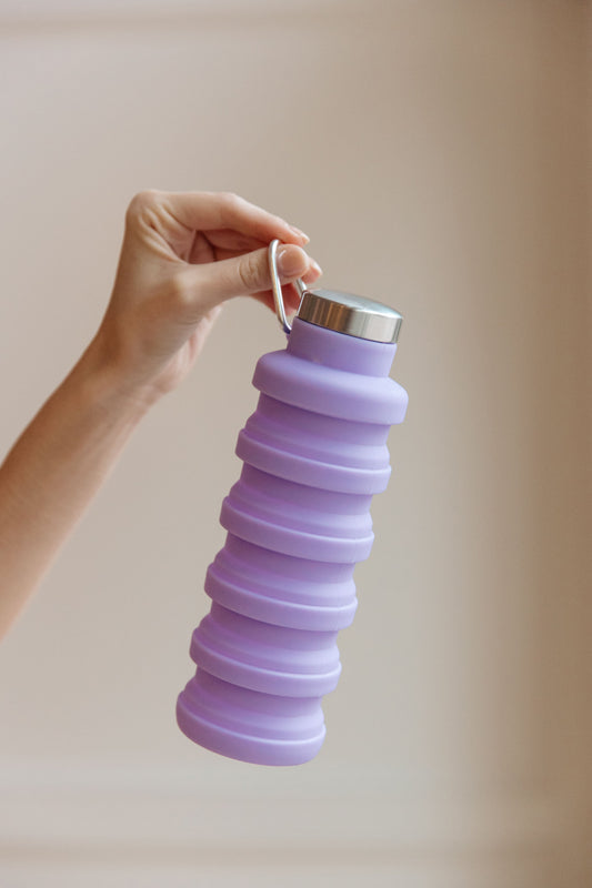 Collapsing Silicone Water Bottle | Purple