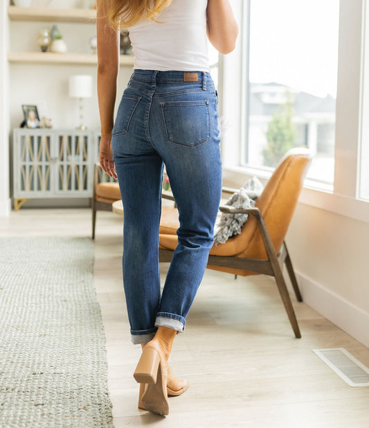 Colt High Rise Button Fly Distressed Boyfriend Jeans | Judy Blue