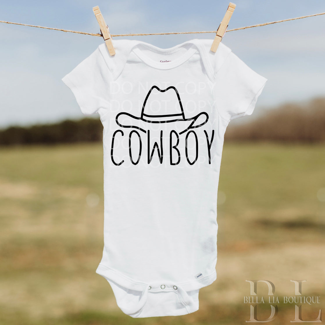 Cowboy Infant One-Piece - Bella Lia Boutique