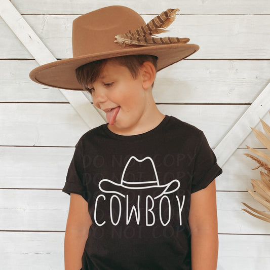 Cowboy Toddler and Youth Tee - Bella Lia Boutique