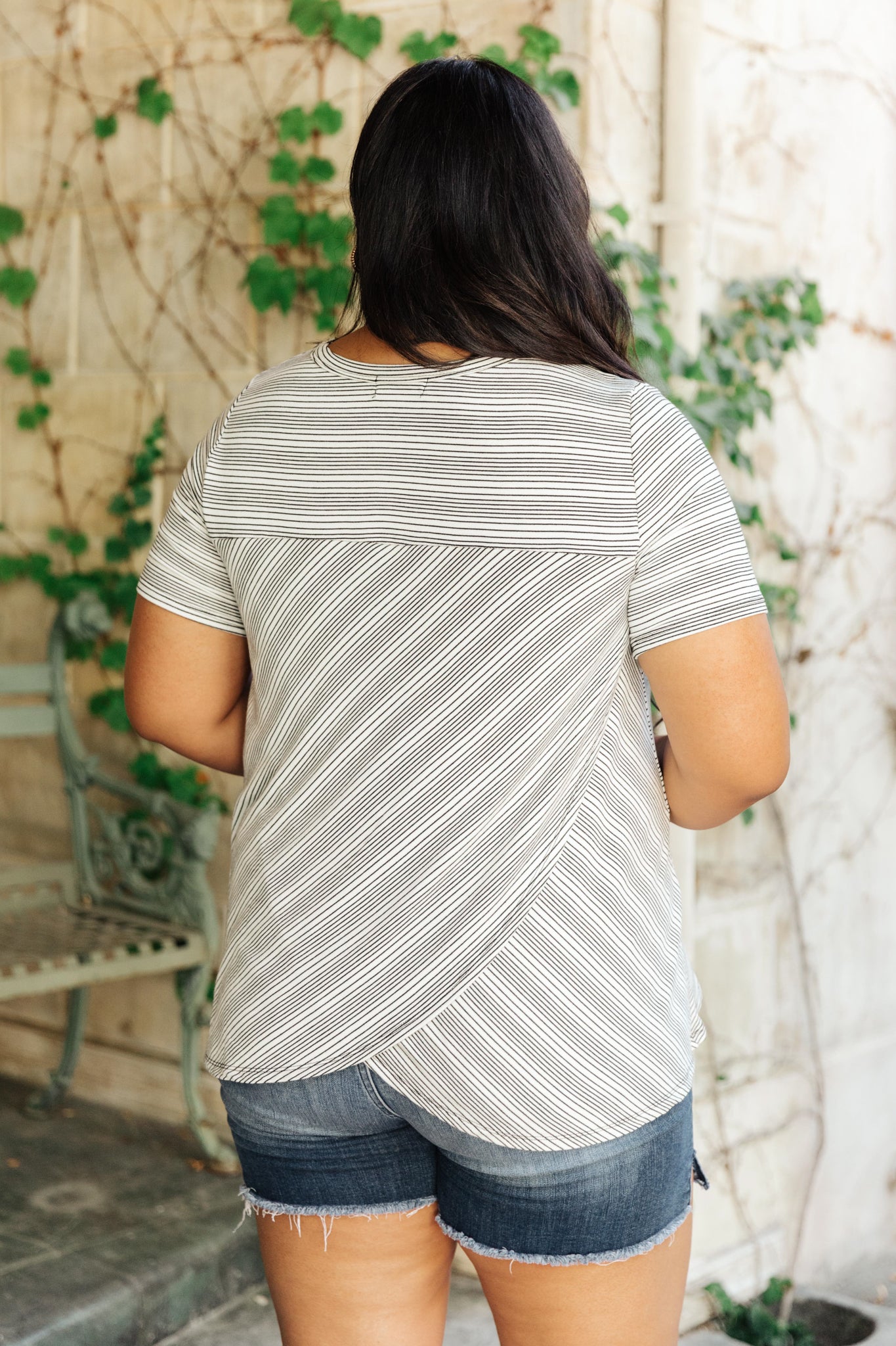 Cozy In Stripes Top | Gray - Bella Lia Boutique