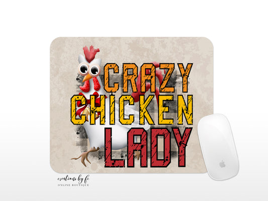 Crazy Chicken Lady Mousepad - Bella Lia Boutique