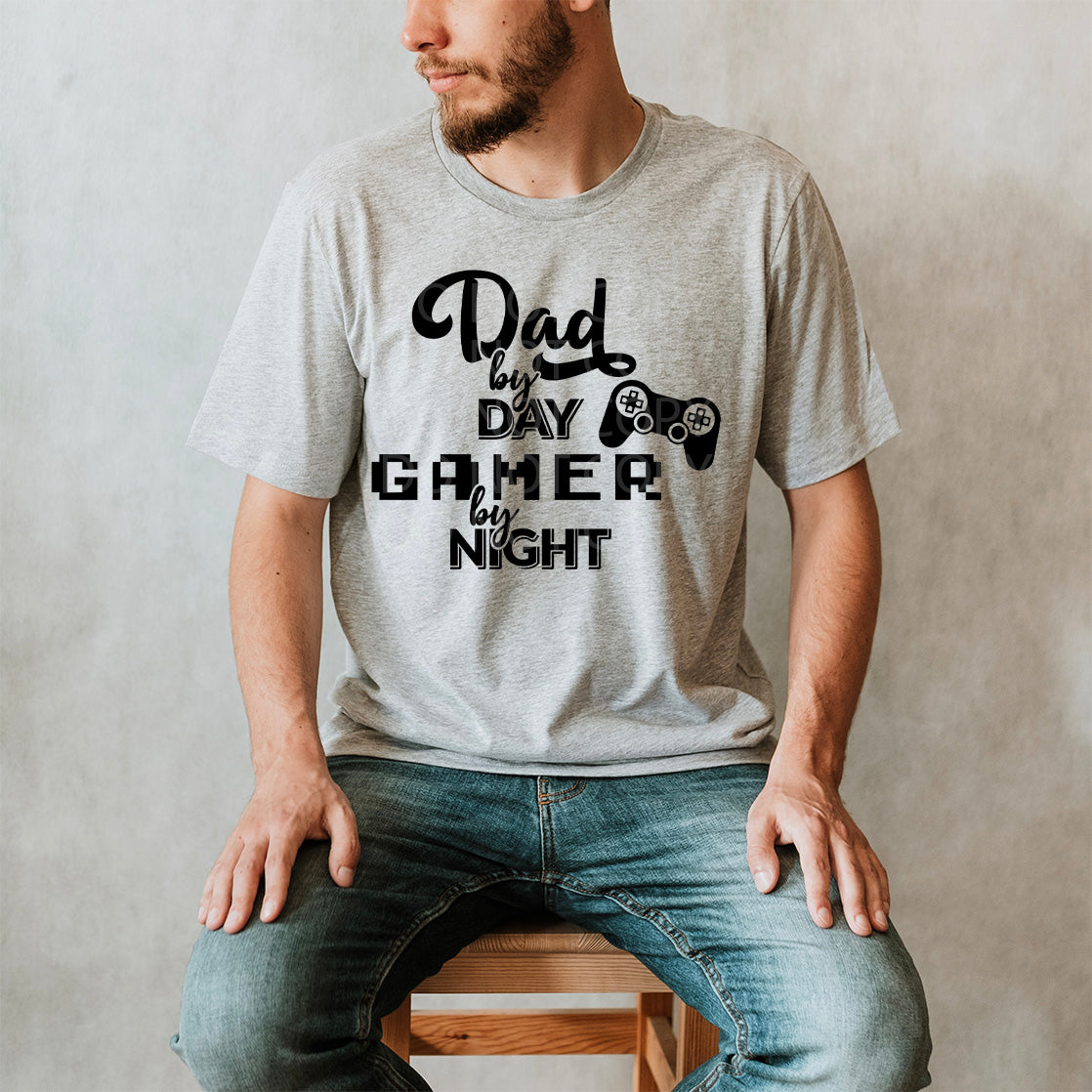 Dad by Day Gamer by Night Men's Graphic Tee - Bella Lia Boutique