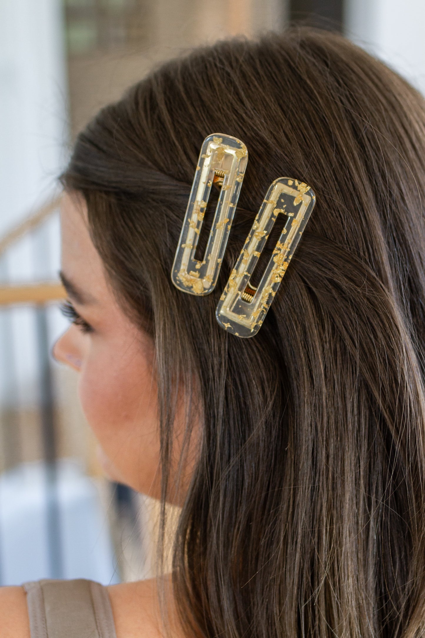 Double Trouble Hair Clips | Gold Leaf