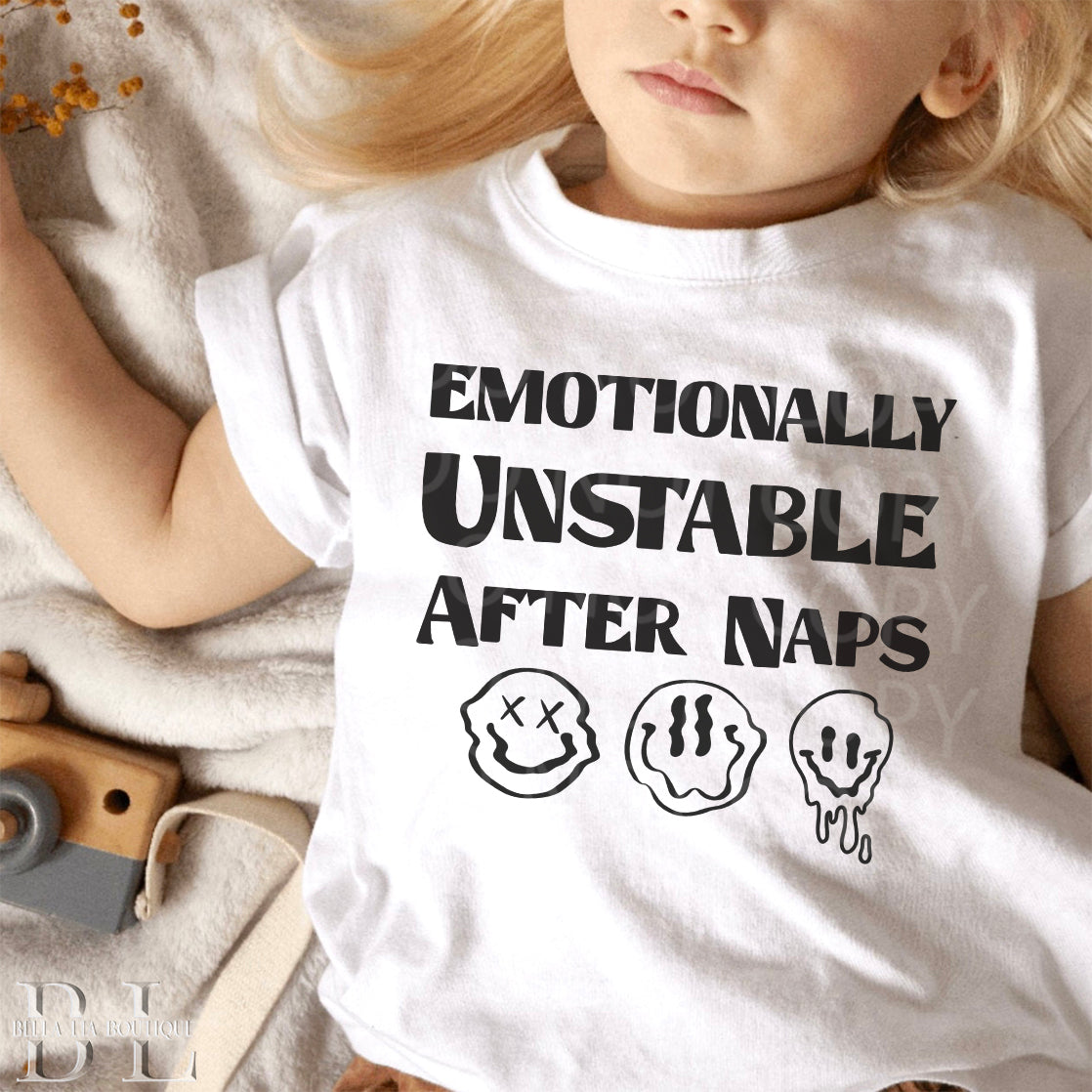 Emotionally Unstable After Naps Toddler and Youth Tee - Bella Lia Boutique