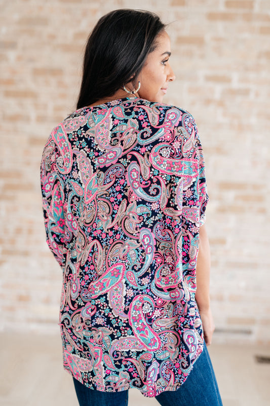 Essentially You Top | Pink Paisley