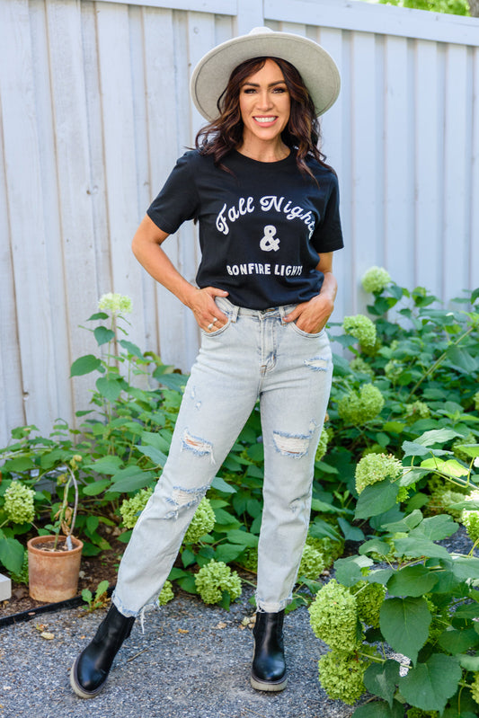 Fall Nights Graphic Tee - Bella Lia Boutique