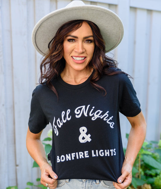 Fall Nights Graphic Tee - Bella Lia Boutique