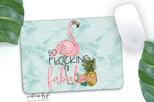 Flocking Fabulous Flamingo Mousepad - Bella Lia Boutique