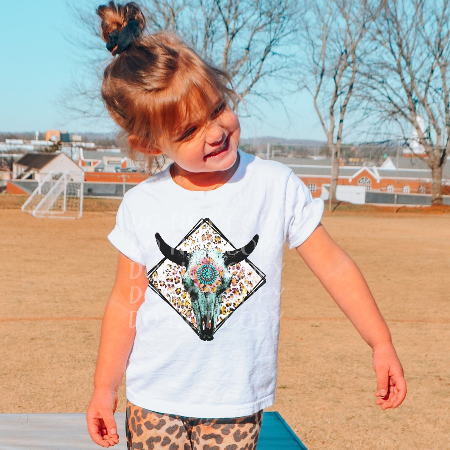 Floral Boho Skull Toddler and Youth Tee - Bella Lia Boutique