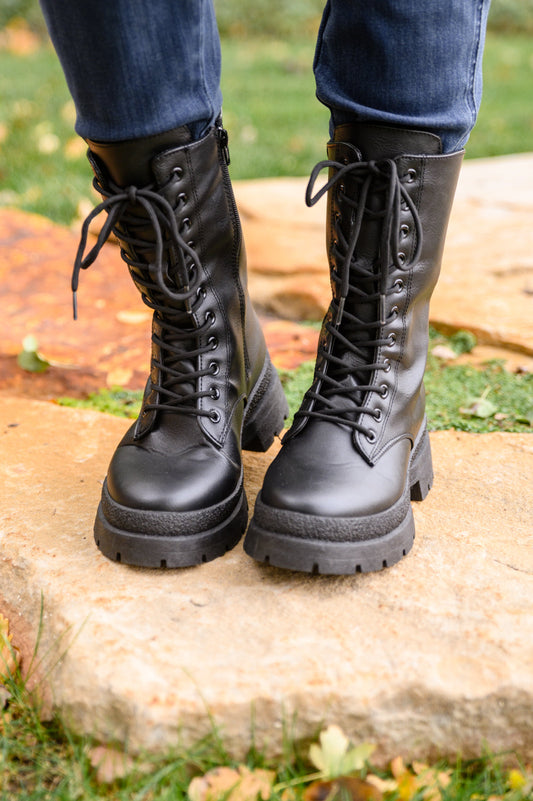 Fresh Feels Combat Boots | Black - Bella Lia Boutique