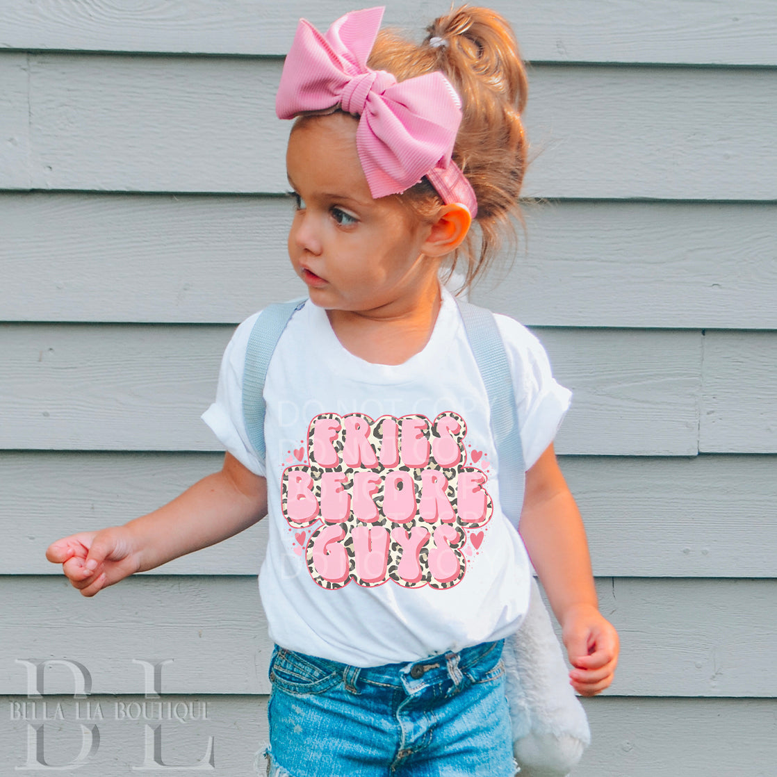 Fries Before Guys Toddler and Youth Tee - Bella Lia Boutique