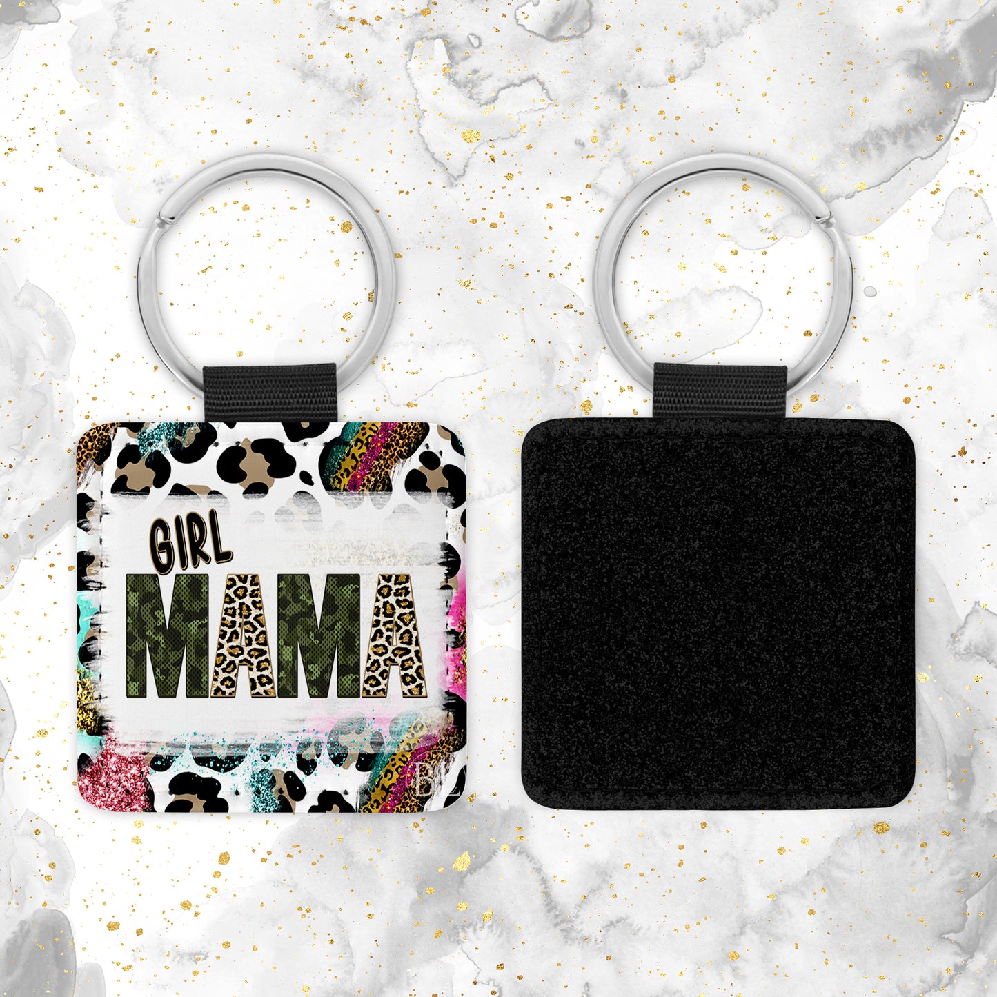 Girl Mama Leather Keychain - Bella Lia Boutique