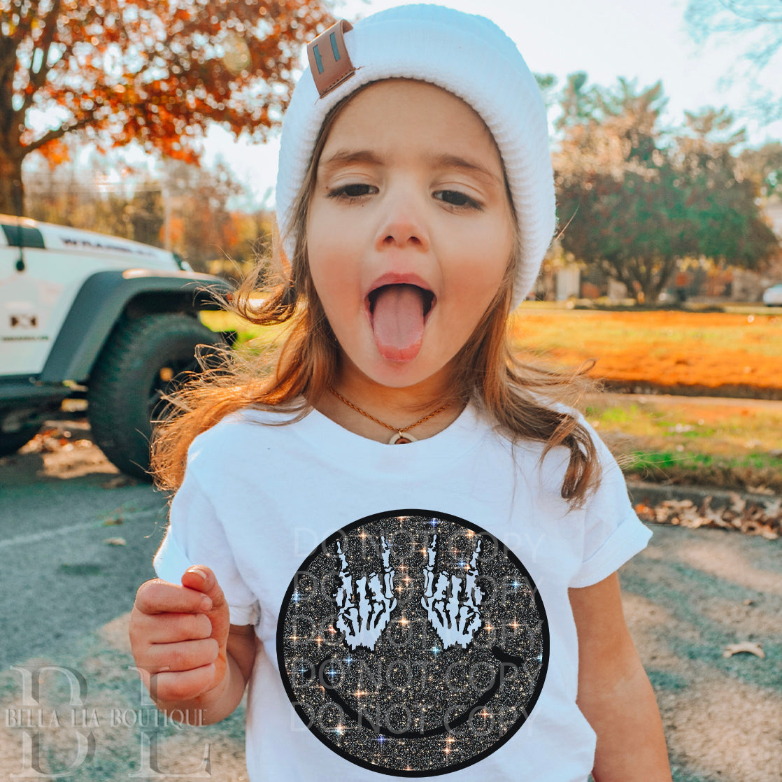 Rocker Smiley Toddler and Youth Tee - Bella Lia Boutique