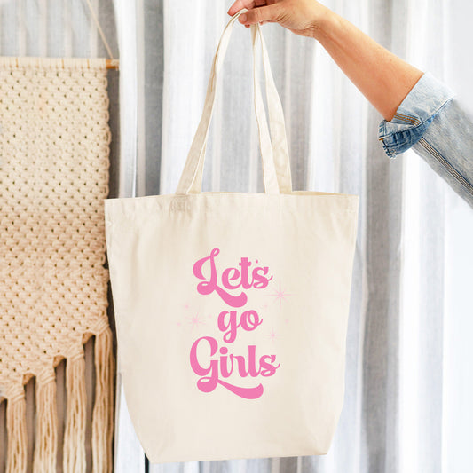 Let's Go Girls Canvas Tote - Bella Lia Boutique