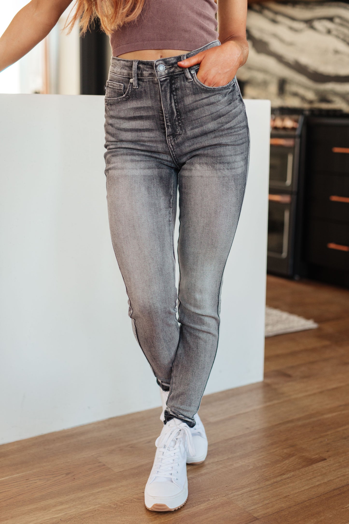 Hadley High-Rise Control Top Release Hem Skinny Jeans | Judy Blue