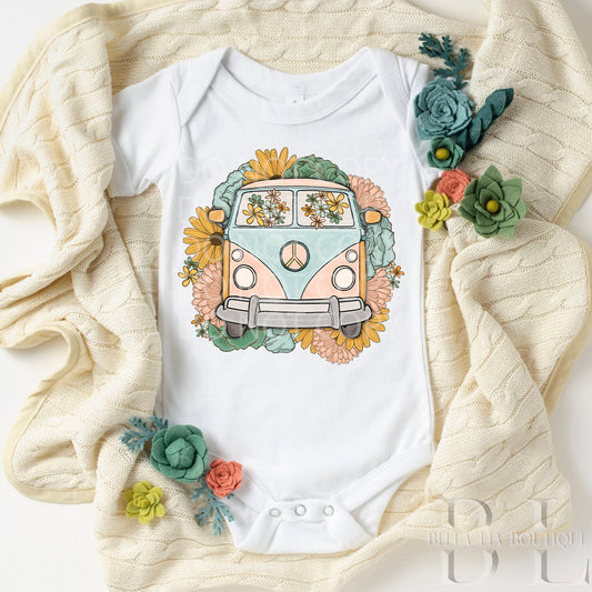 Hippie Van Infant One-Piece - Bella Lia Boutique