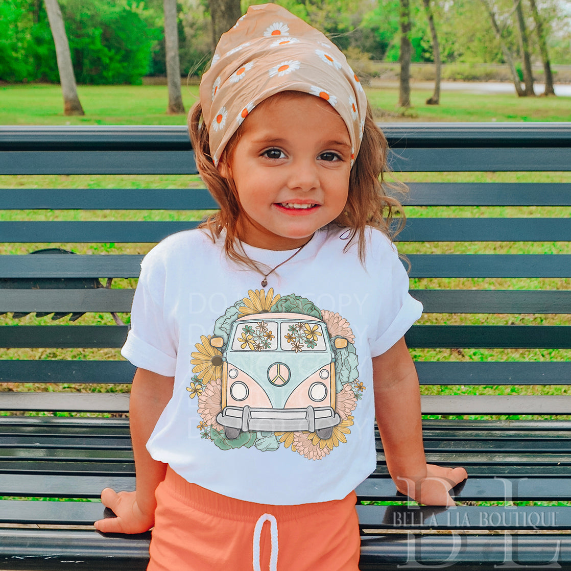 Hippie Van Toddler and Youth Tee - Bella Lia Boutique