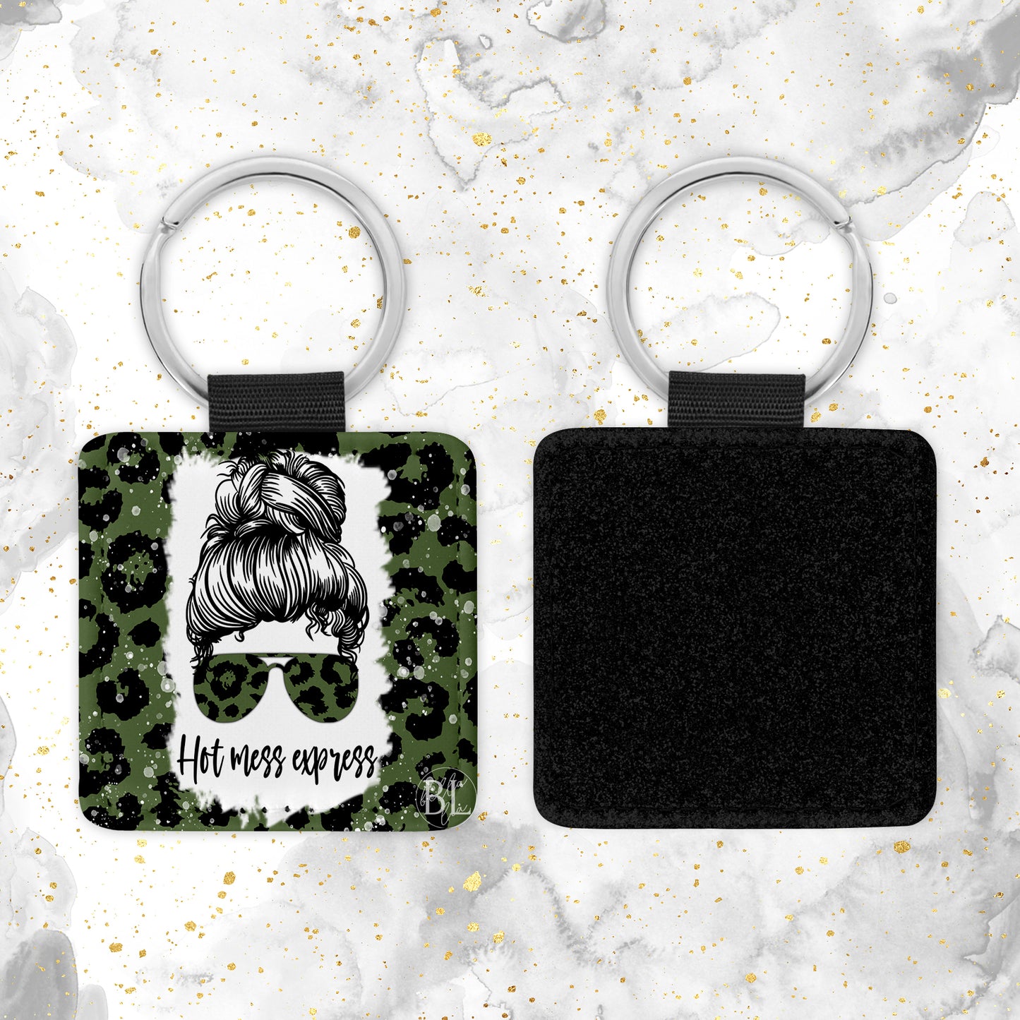 Hot Mess Express Leather Keychain - Bella Lia Boutique