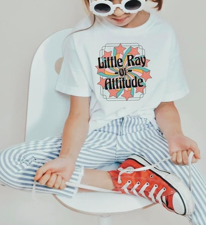 Little Ray of Attitude Toddler and Youth Tee - Bella Lia Boutique