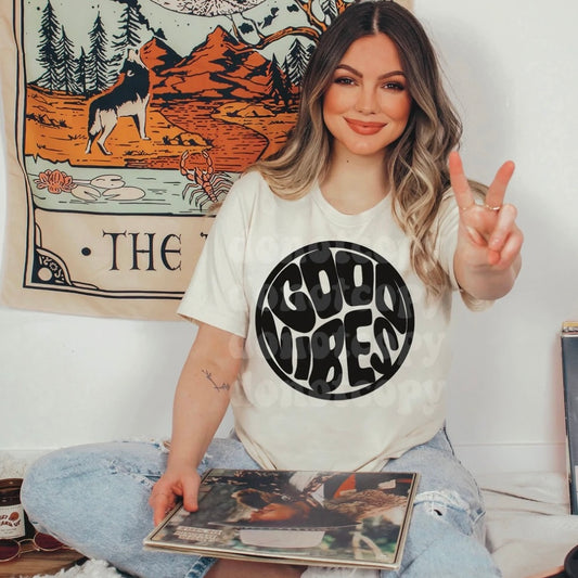 Good Vibes Graphic Tee or Sweatshirt - Bella Lia Boutique
