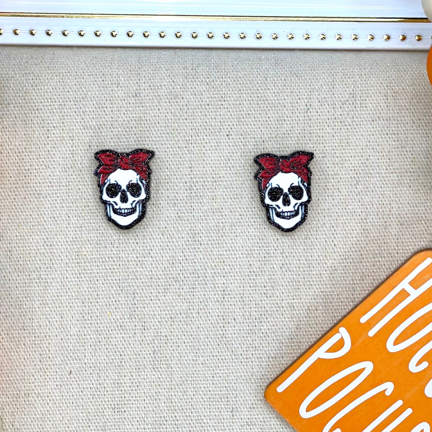 Halloween Acrylic Earrings | Skulls - Bella Lia Boutique