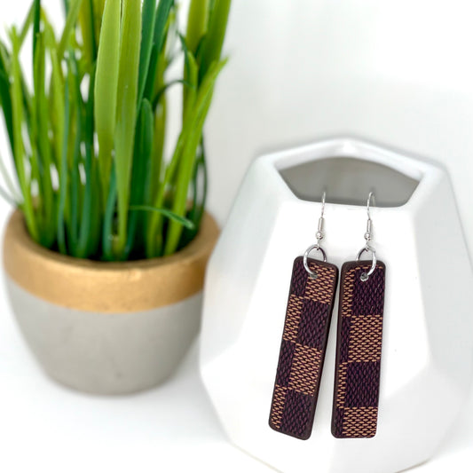 Faux Leather Earrings | Lacey Brown - Bella Lia Boutique