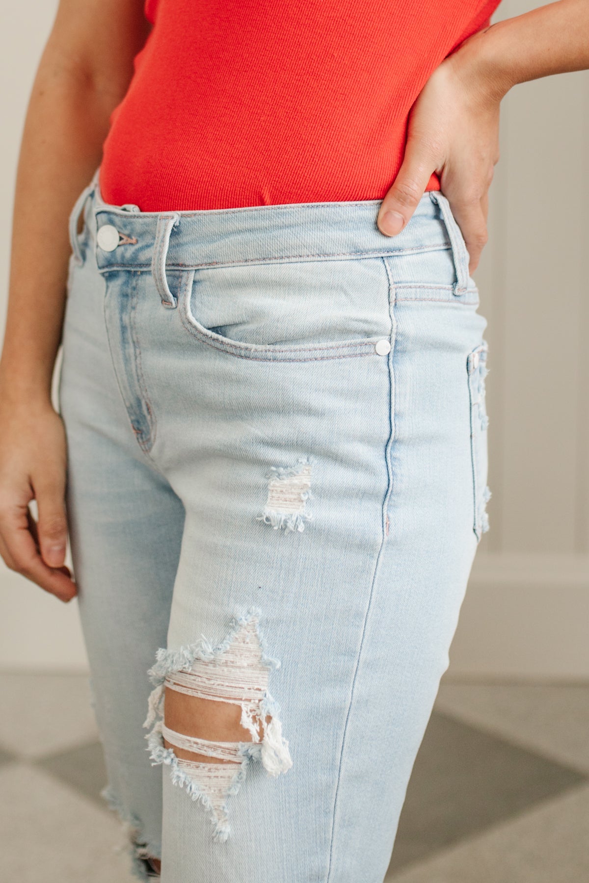 Super Light Destroyed Boyfriend Jeans | Judy Blue