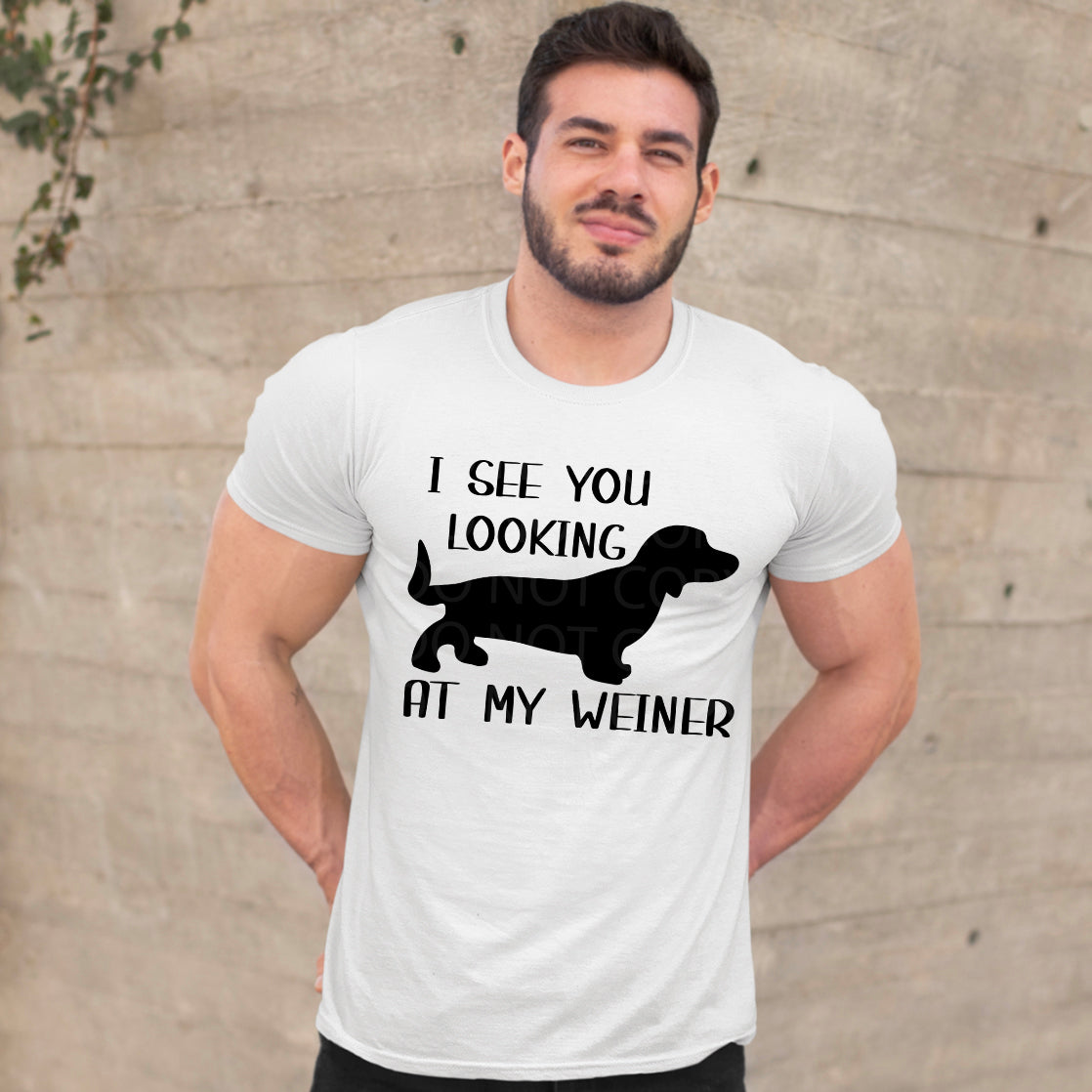 NSFW I See You Looking at my Weiner Men's Graphic Tee - Bella Lia Boutique